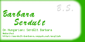 barbara serdult business card