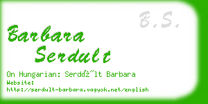 barbara serdult business card